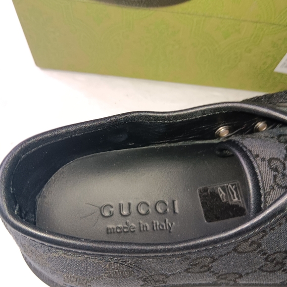 Gucci GG Canvas Low 'Grey Black - Picture 4 of 12